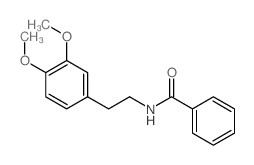 N-[2-(3,4-二甲氧基苯基)乙基]苯甲酰胺结构式