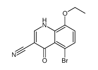 5-溴-8-乙氧基-4-羟基-3-喹啉甲腈结构式