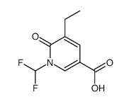 3-Pyridinecarboxylicacid,1-(difluoromethyl)-5-ethyl-1,6-dihydro-6-oxo-(9CI) Structure