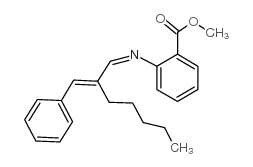 Alpha-戊基桂醛-邻氨基苯甲酸甲酯希夫基结构式