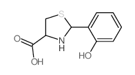 4-Thiazolidinecarboxylicacid, 2-(2-hydroxyphenyl)- Structure