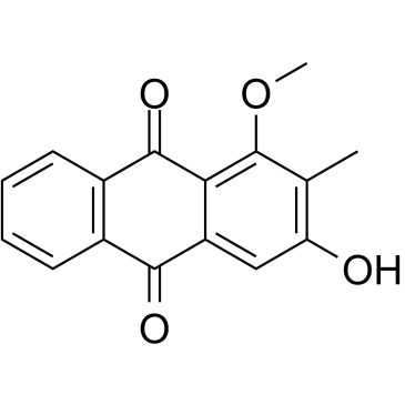 甲基异茜草素-1-甲醚结构式