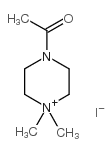 1-(4,4-dimethylpiperazin-4-ium-1-yl)ethanone,iodide Structure