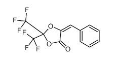 5-benzylidene-2,2-bis(trifluoromethyl)-1,3-dioxolan-4-one结构式