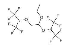 O,O'-(1-ethoxyethane-1,2-diyl)bis(N,N-bis(trifluoromethyl)hydroxylamine) Structure