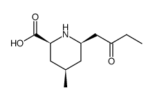 (2S,4R,6R)-4-methyl-6-(2-oxobutyl)-2-piperidinecarboxylic acid Structure