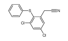 [3,5-dichloro-2-(phenylthio)phenyl]acetonitrile Structure