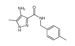 4-amino-5-methyl-N-[(4-methylphenyl)methyl]-1H-pyrazole-3-carboxamide Structure