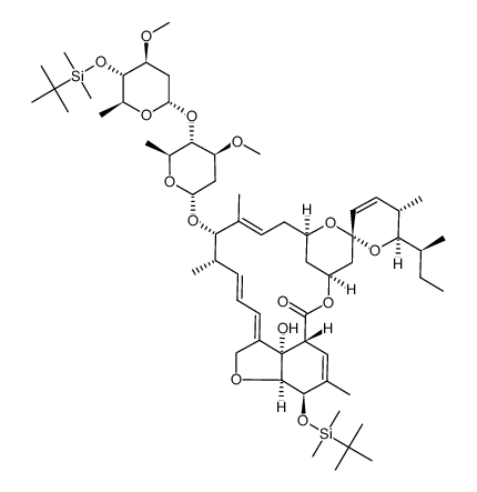 4'',5-di-O-tert-butyldimethylsilyl-22,23-dihydroavermectin B1结构式