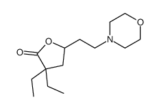 3,3-diethyl-5-(2-morpholin-4-ylethyl)oxolan-2-one结构式