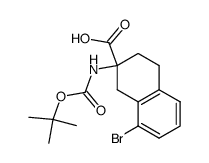 8-Bromo-2-tert-butoxycarbonylamino-1,2,3,4-tetrahydro-naphthalene-2-carboxylic acid Structure