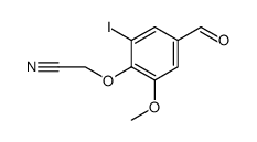 Acetonitrile, 2-(4-formyl-2-iodo-6-methoxyphenoxy) Structure