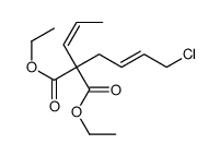 diethyl 2-(4-chlorobut-2-enyl)-2-prop-1-enylpropanedioate Structure