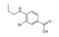 3-溴-4-(丙基氨基)苯甲酸结构式