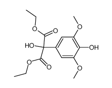 hydroxy-(4-hydroxy-3,5-dimethoxy-phenyl)-malonic acid diethyl ester Structure