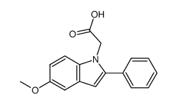 2-(5-methoxy-2-phenyl-1H-indol-1-yl)acetic acid结构式