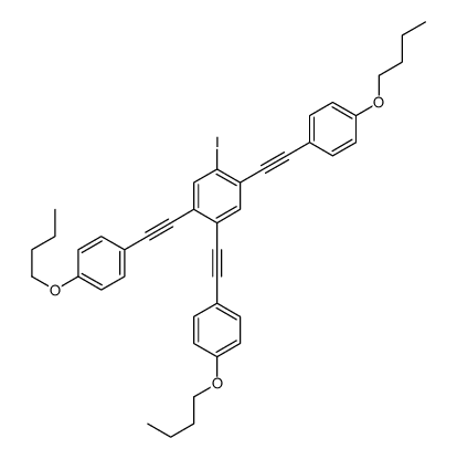 1,2,4-tris[2-(4-butoxyphenyl)ethynyl]-5-iodobenzene结构式