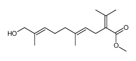 methyl (4E,8E)-10-hydroxy-5,9-dimethyl-2-(propan-2-ylidene)deca-4,8-dienoate结构式