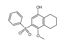 4-methoxy-3-(phenylsulfonyl)-5,6,7,8-tetrahydronaphthalen-1-ol结构式