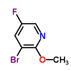 3-溴-5-氟-2-甲氧基吡啶结构式
