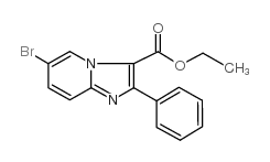 6-溴-2-苯基咪唑并[1,2-a]吡啶-3-羧酸乙基酯结构式
