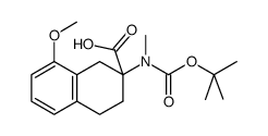 2-N-Boc-8-甲氧基-2-甲基氨基-1,2,3,4-四氢萘-2-羧酸结构式
