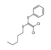 (2,2-dichloro-1-pentylsulfanylethenyl)sulfanylbenzene结构式
