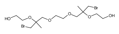4,11-bis(bromomethyl)-4,11-dimethyl-3,6,9,12-tetraoxatetradecane-1,14-diol结构式