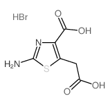 2-氨基-5-(羧基甲基)-1,3-噻唑-4-羧酸氢溴酸结构式