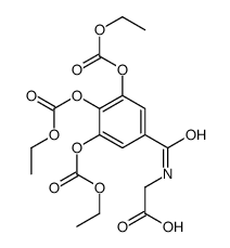 2-[[3,4,5-tris(ethoxycarbonyloxy)benzoyl]amino]acetic acid结构式
