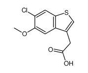 2-(6-chloro-5-methoxy-1-benzothiophen-3-yl)acetic acid Structure