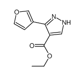 3-(3-呋喃基)-1H-吡唑-4-羧酸乙酯结构式