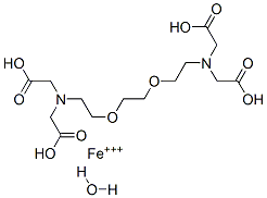 亚乙基双(氧亚乙基次氮基)四乙酸铁(III)盐水合物结构式