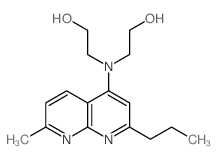 2-[2-hydroxyethyl-(7-methyl-2-propyl-1,8-naphthyridin-4-yl)amino]ethanol结构式