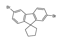 螺[环戊烷-1,9'-(2,6-二溴芴)]结构式