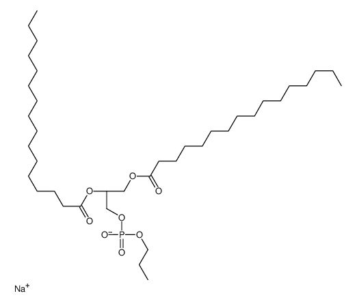 1,2-二棕榈酰基-sn-甘油-3-磷酸丙醇(钠盐)结构式