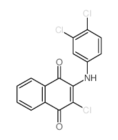 2-chloro-3-[(3,4-dichlorophenyl)amino]naphthalene-1,4-dione结构式