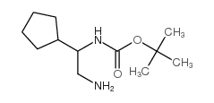 2-N-Boc-氨基-2-环戊基乙胺结构式