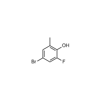 4-溴-2-氟-6-甲基苯酚结构式