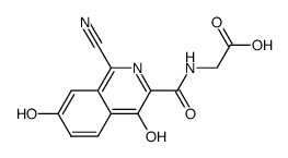 [(1-cyano-4,7-dihydroxy-isoquinoline-3-carbonyl)-amino]-acetic acid Structure