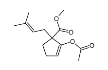methyl 2-acetoxy-1-(3-methylbut-2-enyl)cyclopent-2-enecarboxylate结构式