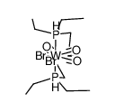 bis(triethylphosphine)(tricarbonyl)dibromotungsten(II)结构式