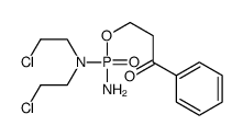 3-[amino-[bis(2-chloroethyl)amino]phosphoryl]oxy-1-phenyl-propan-1-one Structure