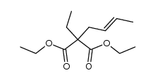 ethyl-but-2-enyl-malonic acid diethyl ester Structure