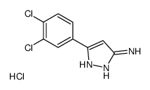 3-(3,4-二氯苯基)-5-氨基吡唑盐酸盐结构式