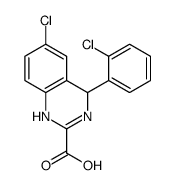 6-chloro-4-(2-chlorophenyl)-1,4-dihydroquinazoline-2-carboxylic acid结构式