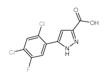5-(2,4-二氯-5-氟苯基)-1h-吡唑-3-羧酸结构式