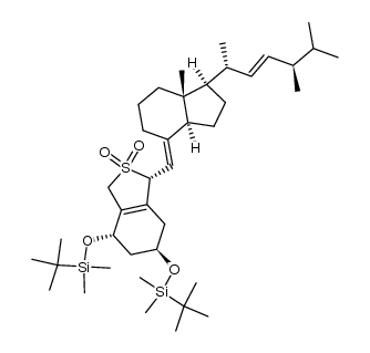 (1S,3R,6R)-bis(tert-butyldimethylsilyloxy)-9,10-seco-ergosta-5,7(E),10(19),22(E)-tetraene SO2 adduct结构式