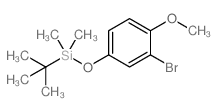 O-t-丁基 二甲基甲硅烷基3-溴-4-甲氧基苯酚结构式