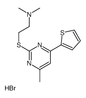 N,N-dimethyl-2-(4-methyl-6-thiophen-2-ylpyrimidin-2-yl)sulfanylethanamine,hydrobromide Structure